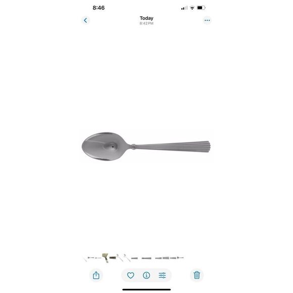 Waterford CARLETON Stainless Steel Glossy Teaspoon 6.5” Replacement - Picture 4 of 4